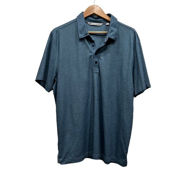 Travis Mathew Other - Travis Mathew Mens Blue Short Sleeve Collared Pullover Polo Shirt Size XL